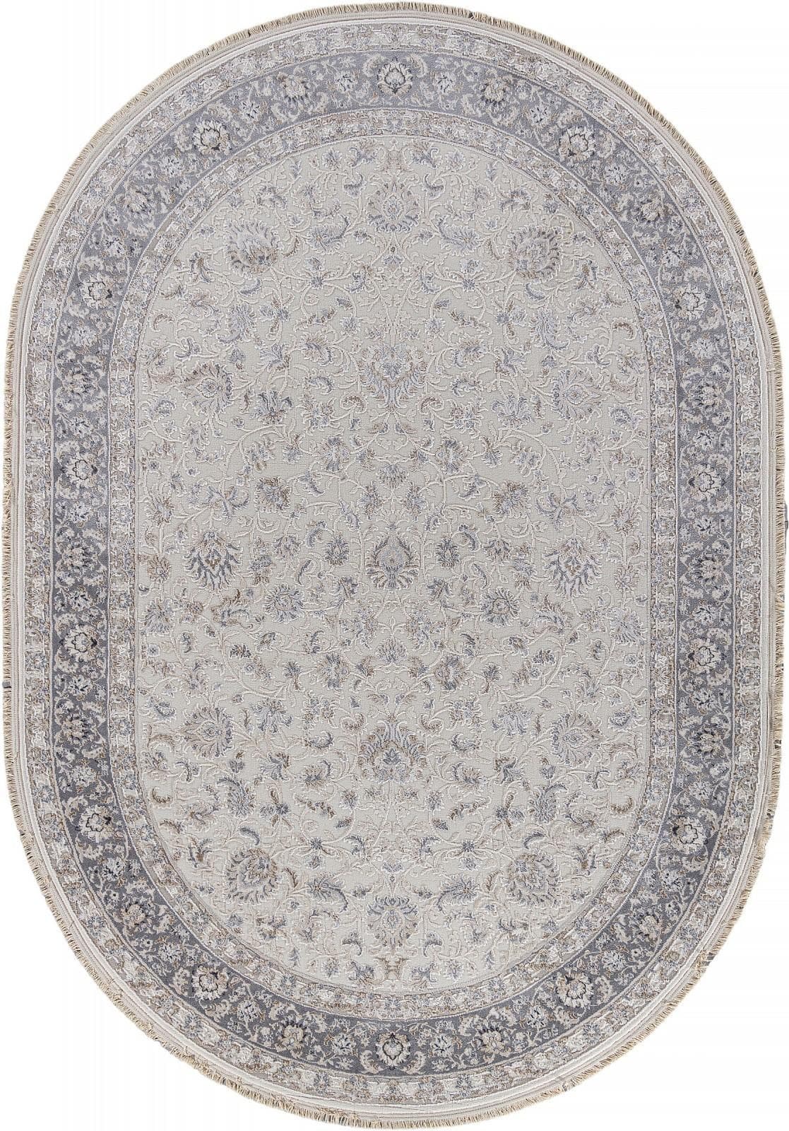 Ковер Ковер Классический DURKAR Jasmine 35831Z CREAM / L.GREY Овал Овал 0.8x1.5м