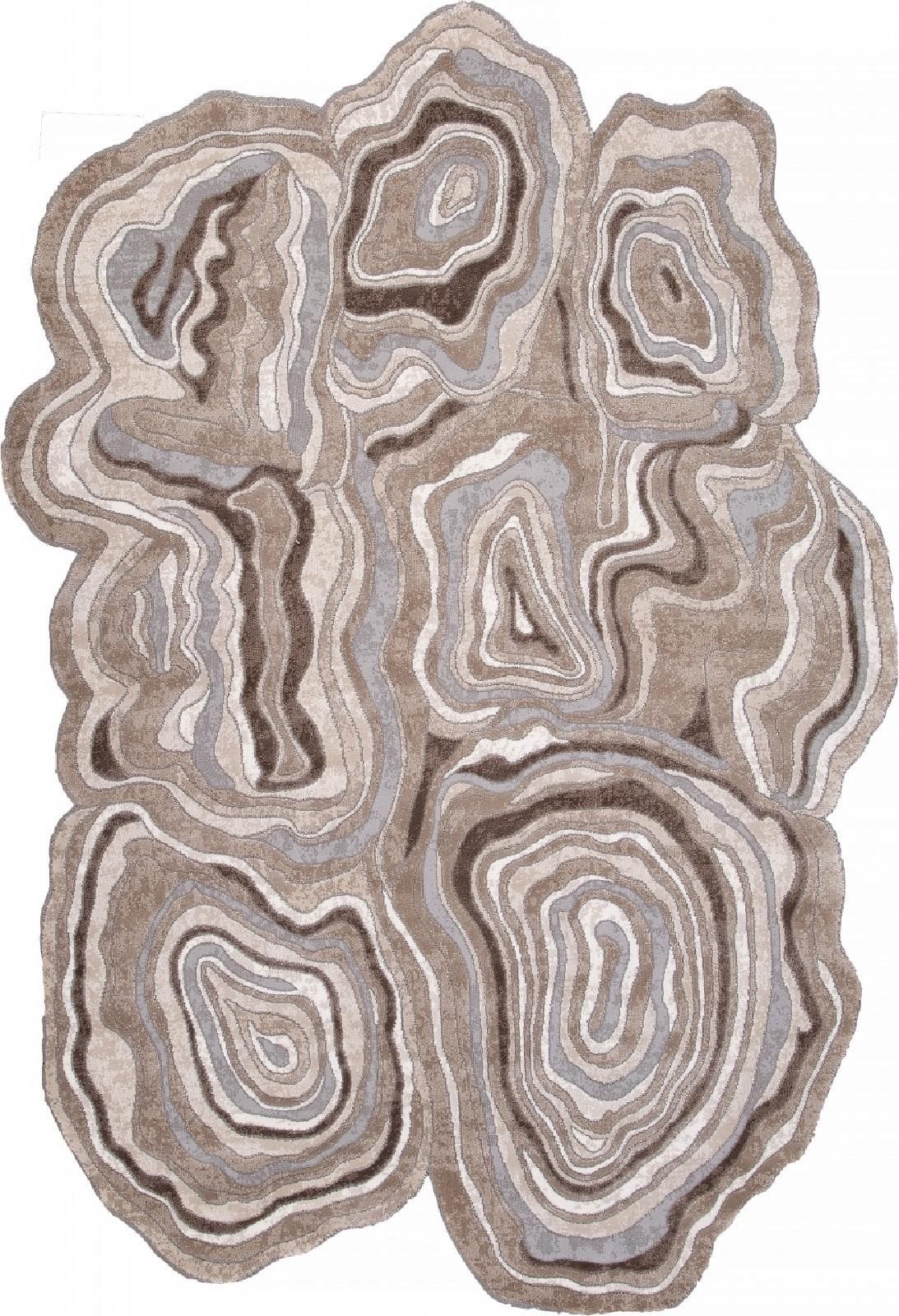 Ковер KARMEN HALI SAFIR 00841C GREY / BROWN 1.16x1.8м