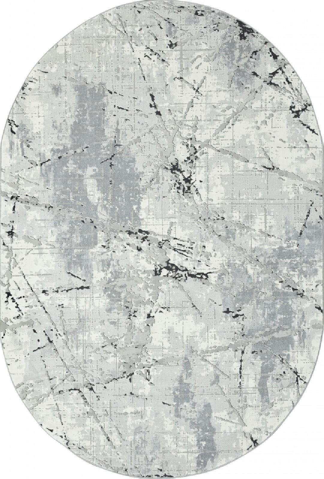 Ковер KARMEN HALI NENSI GL039G GREY / GREY Овал Овал 2x2.9м