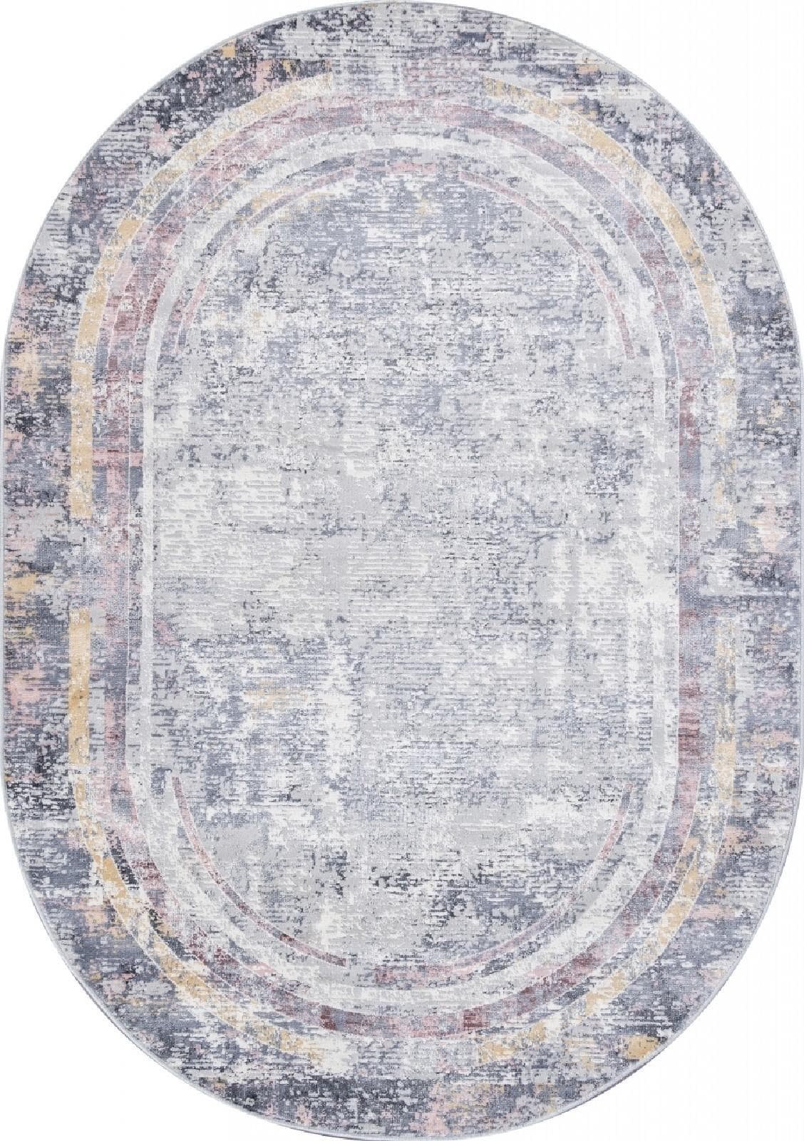 Ковер Ковер Современный MERINOS ZUMMA F258 PINK Овал Овал 0.8x1.5м