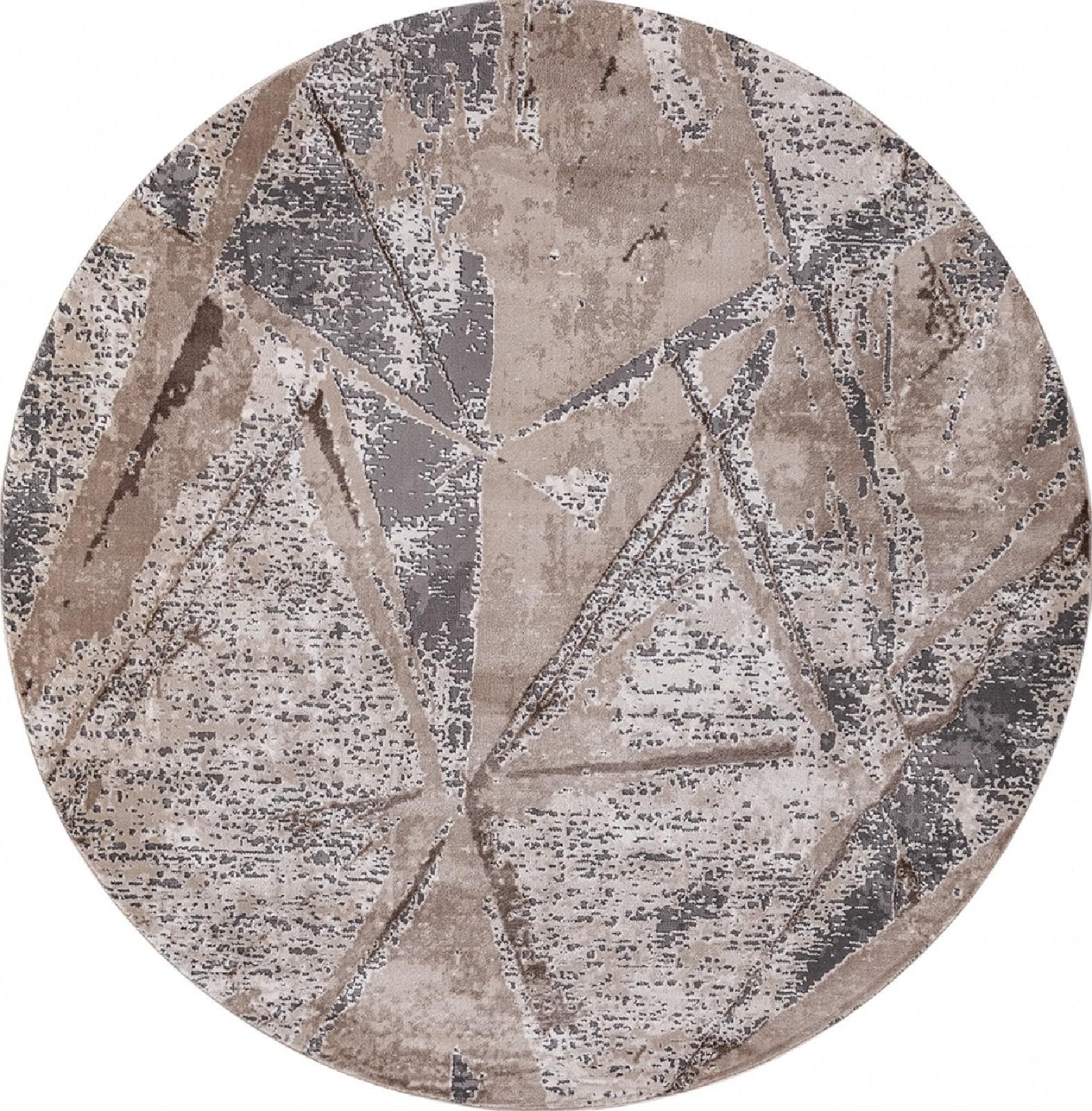 Ковер KARMEN HALI ARMINA 04022C GREY / BROWN Круг Круг 2x2м
