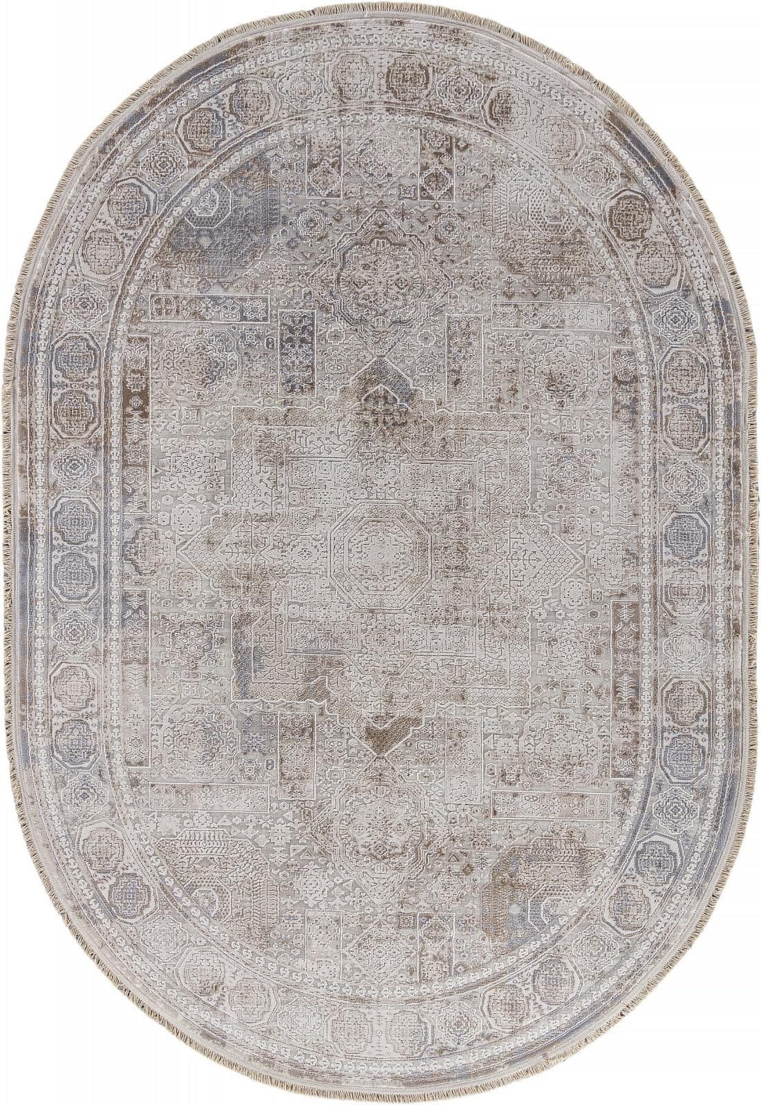 Ковер Ковер Классический DURKAR Jasmine 35905Z CREAM / CREAM Овал Овал 0.8x1.5м