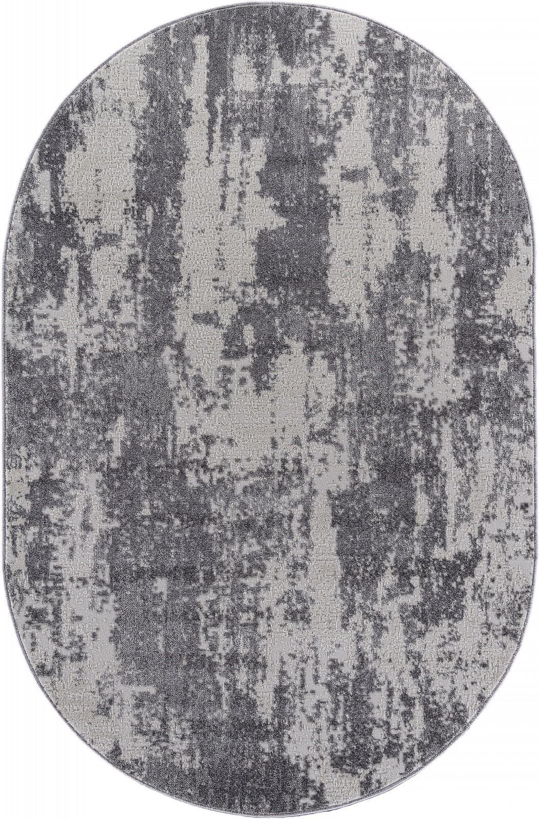 Ковер Ковер Современный MERINOS NATUREL F229 GRAY Овал 0.8x1.5м