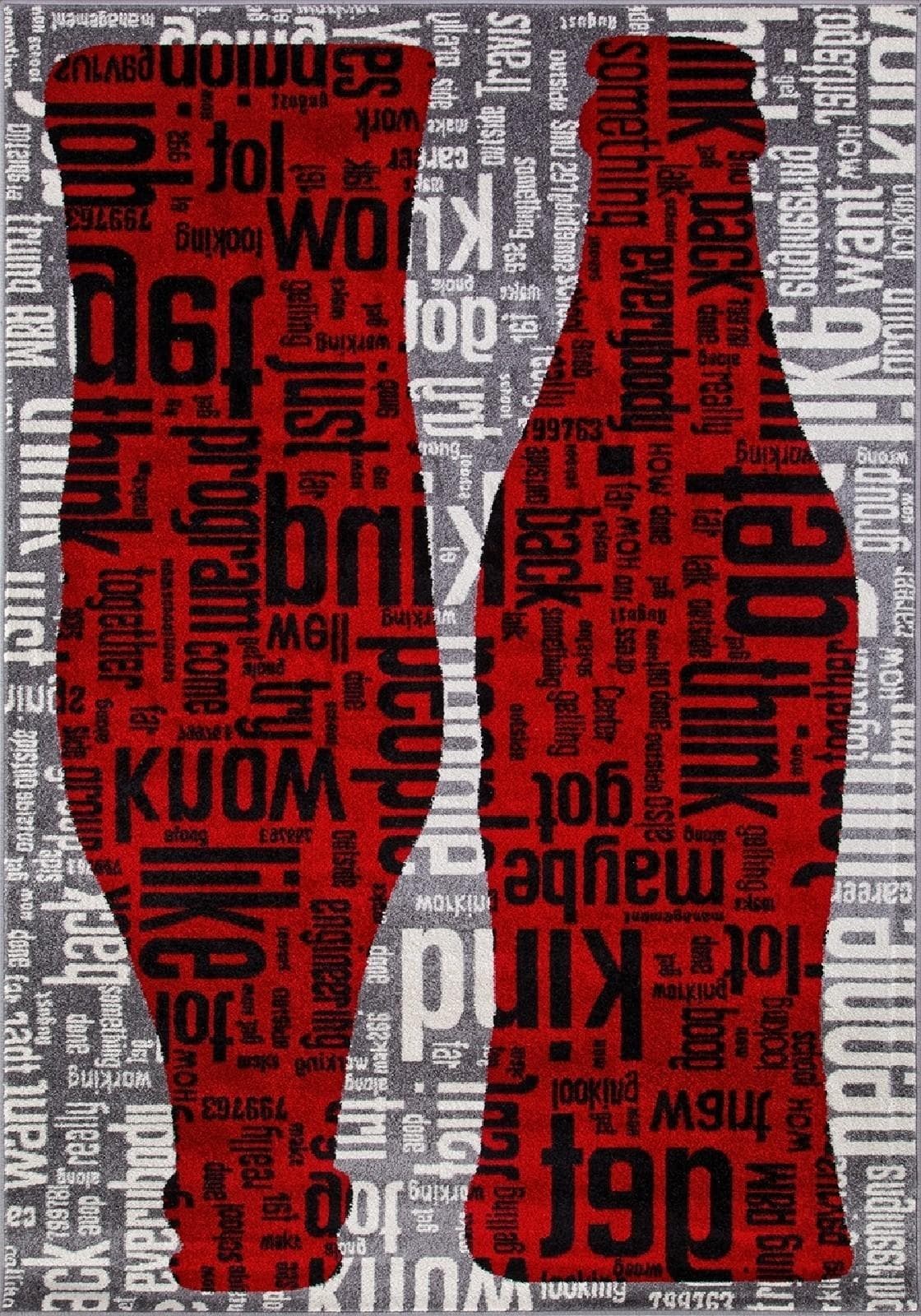 Ковер MERINOS RIO C081 gray-red 1.2x1.8м