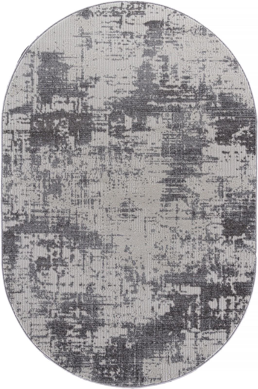 Ковер Ковер Современный MERINOS NATUREL F230 GRAY Овал 0.8x1.5м