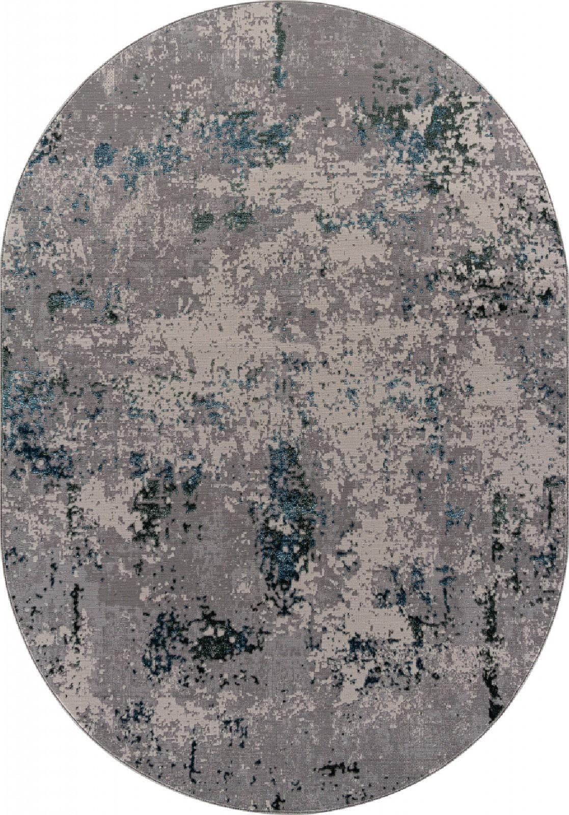 Ковер Ковер MERINOS LIMAN F477 GRAY-BLUE Овал Овал 2x2.9м