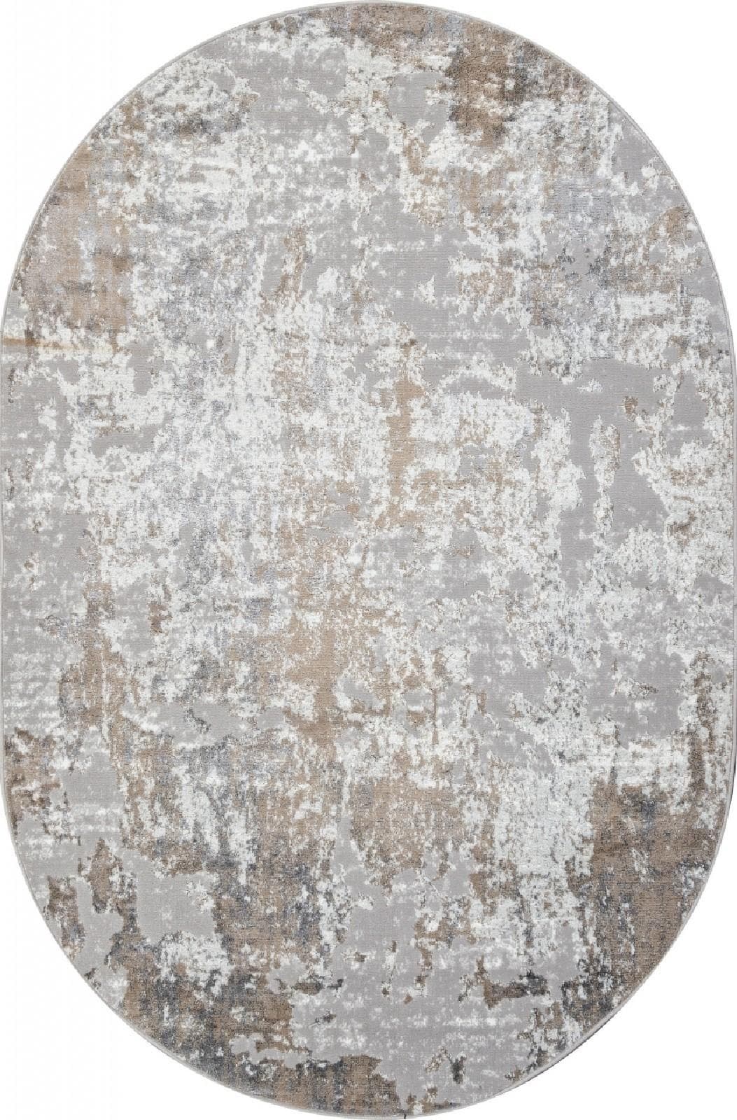 Ковер Ковер Современный ALPIN PARADIZE 00746B BEIGE / GREY Овал Овал 0.8x1.5м