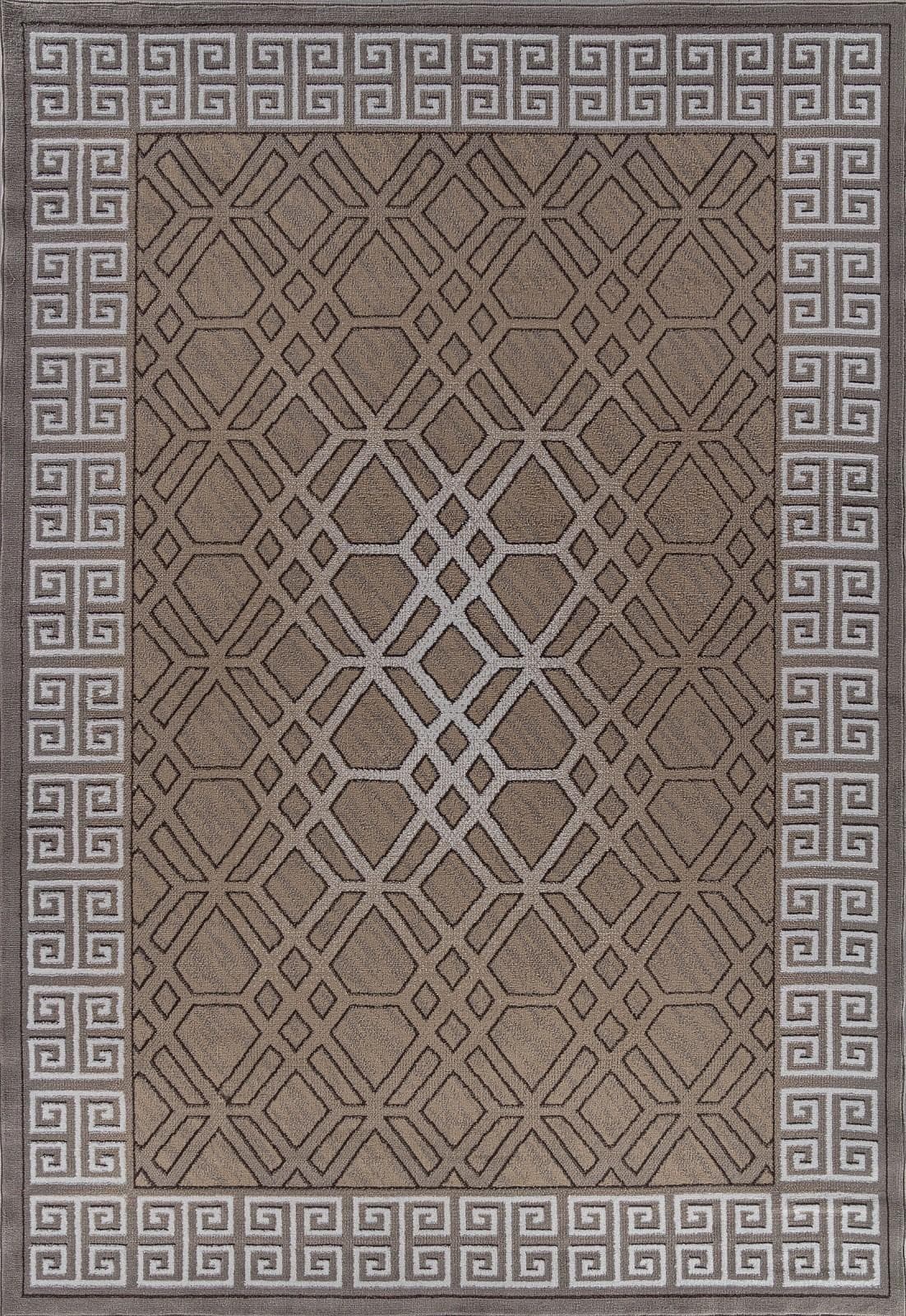 Ковер Ковер Современный AIDIN CARPET PRAGA 06027A BEJ / BEJ 1x2м