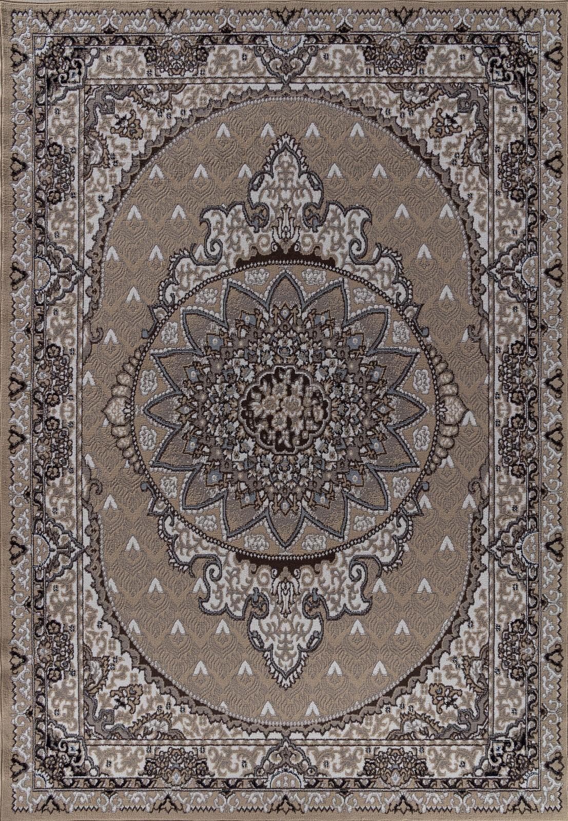 Ковер Ковер Классический AIDIN CARPET PRAGA 06021A TOZ GRI / TOZ GRI 1x2м